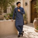 Premium Wash & Wear Fabric Dusty Blue
