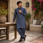 Premium Wash & Wear Fabric Dusty Blue - Image 2