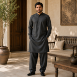 Premium Wash & Wear Fabric Charcoal Gray