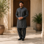 Premium Wash & Wear Fabric Charcoal Gray - Image 2
