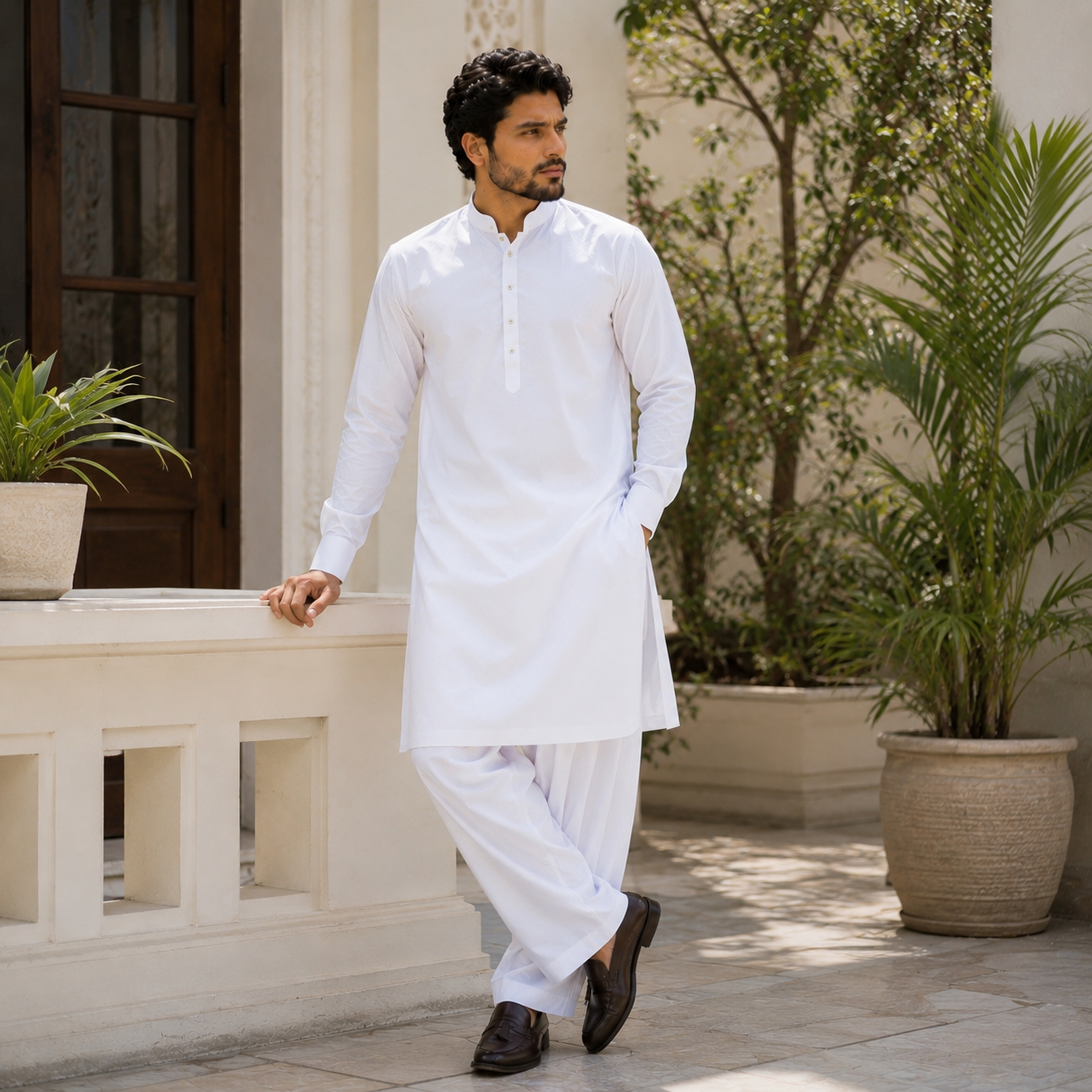 ChatGPT Image Jun 20, 2026, 12_15_59 AM Premium Wash & Wear Summer Fabric -White - Image 1