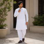 Premium Wash & Wear Summer Fabric -White - Image 4