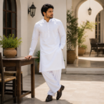 Premium Wash & Wear Summer Fabric -White - Image 3