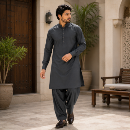 Executive Wash & Wear Fabric -Charcoal Grey