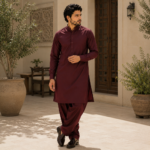 Executive Wash & Wear Fabric-Maroon - Image 4