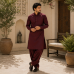 Executive Wash & Wear Fabric-Maroon - Image 3