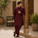 Executive Wash & Wear Fabric-Maroon - Image 2