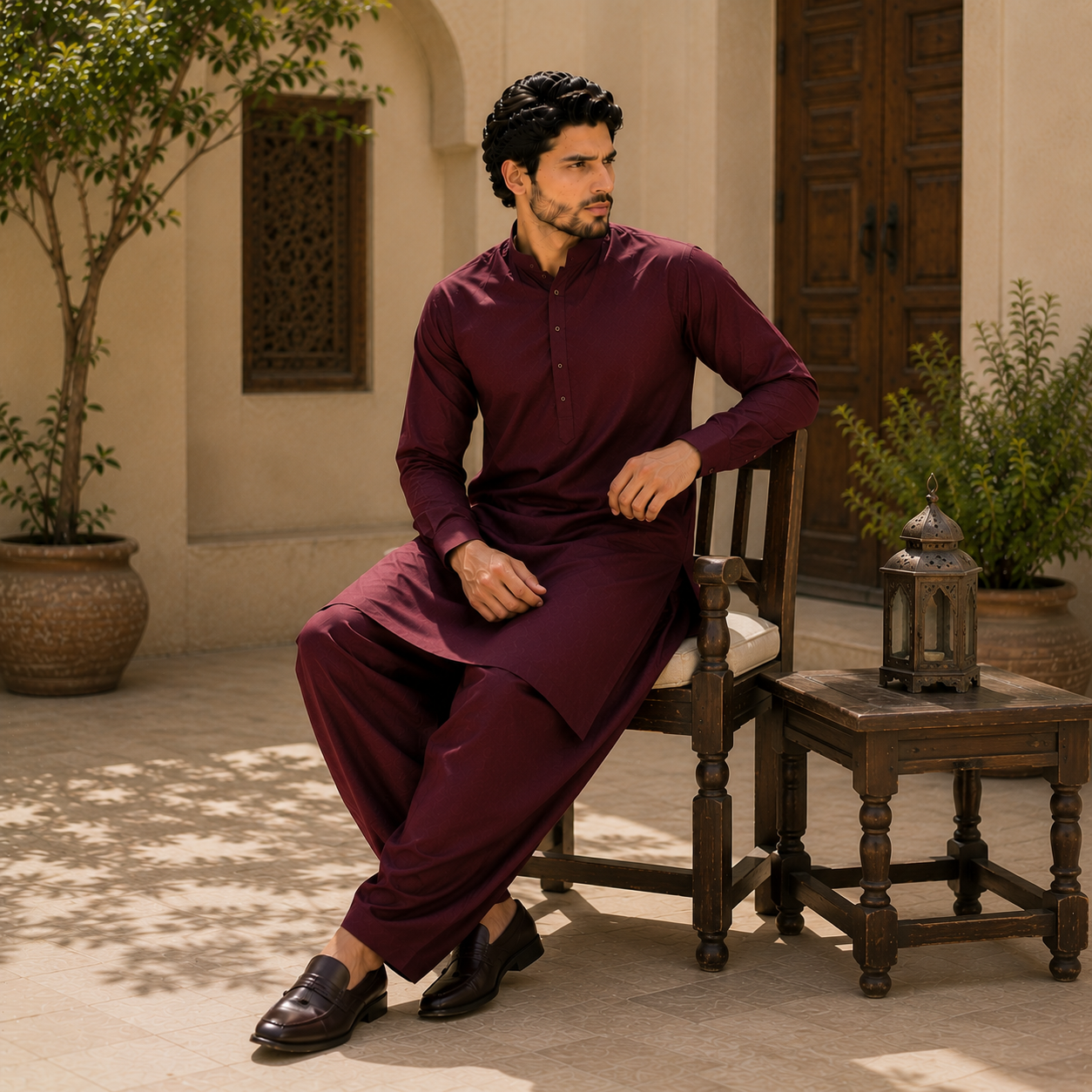 ChatGPT Image Jun 22, 2026, 02_52_00 AM Executive Wash & Wear Fabric-Maroon - Image 1
