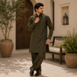 Executive Wash & Wear Fabric-Olive Green - Image 4