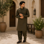 Executive Wash & Wear Fabric-Olive Green - Image 2