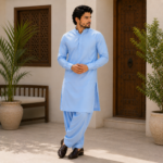 Everyday Cotton Summer Fabric-Sky Blue - Image 3