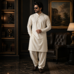 Premium Wash & Wear Fabric Half White - Image 4