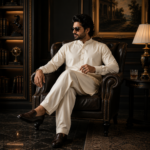 Premium Wash & Wear Fabric Half White - Image 3