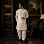 Premium Wash & Wear Fabric Half White