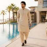 Premium Wash & Wear Summer Fabric - Beige - Image 3